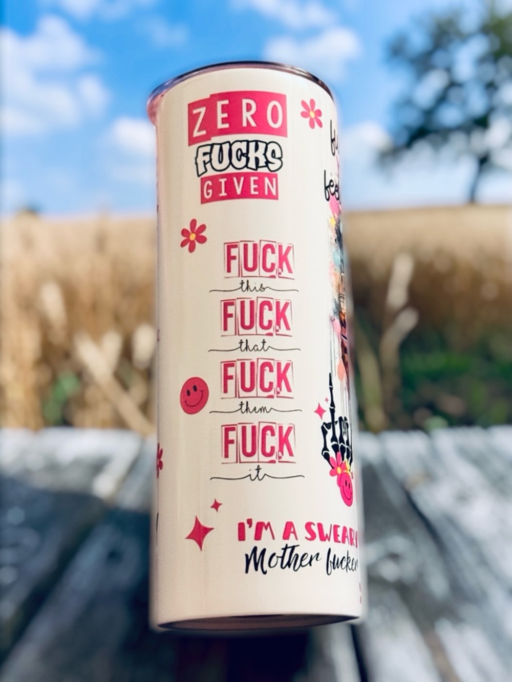 Bold Attitude 20oz Skinny Tumbler – Funny Sarcastic Gift | Sassy Quote Cup - Picture 3 of 5